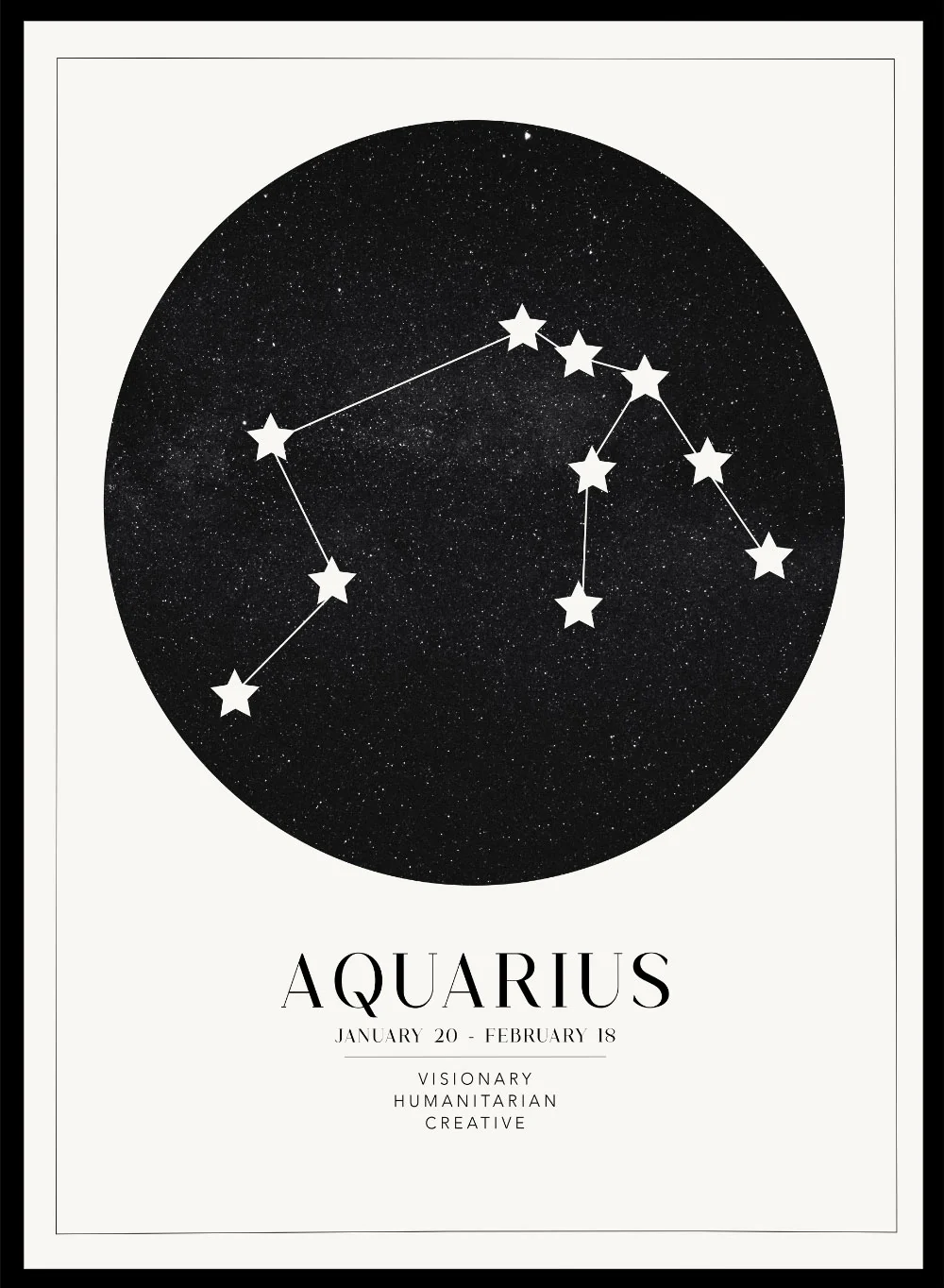 Aquarius zodiac art